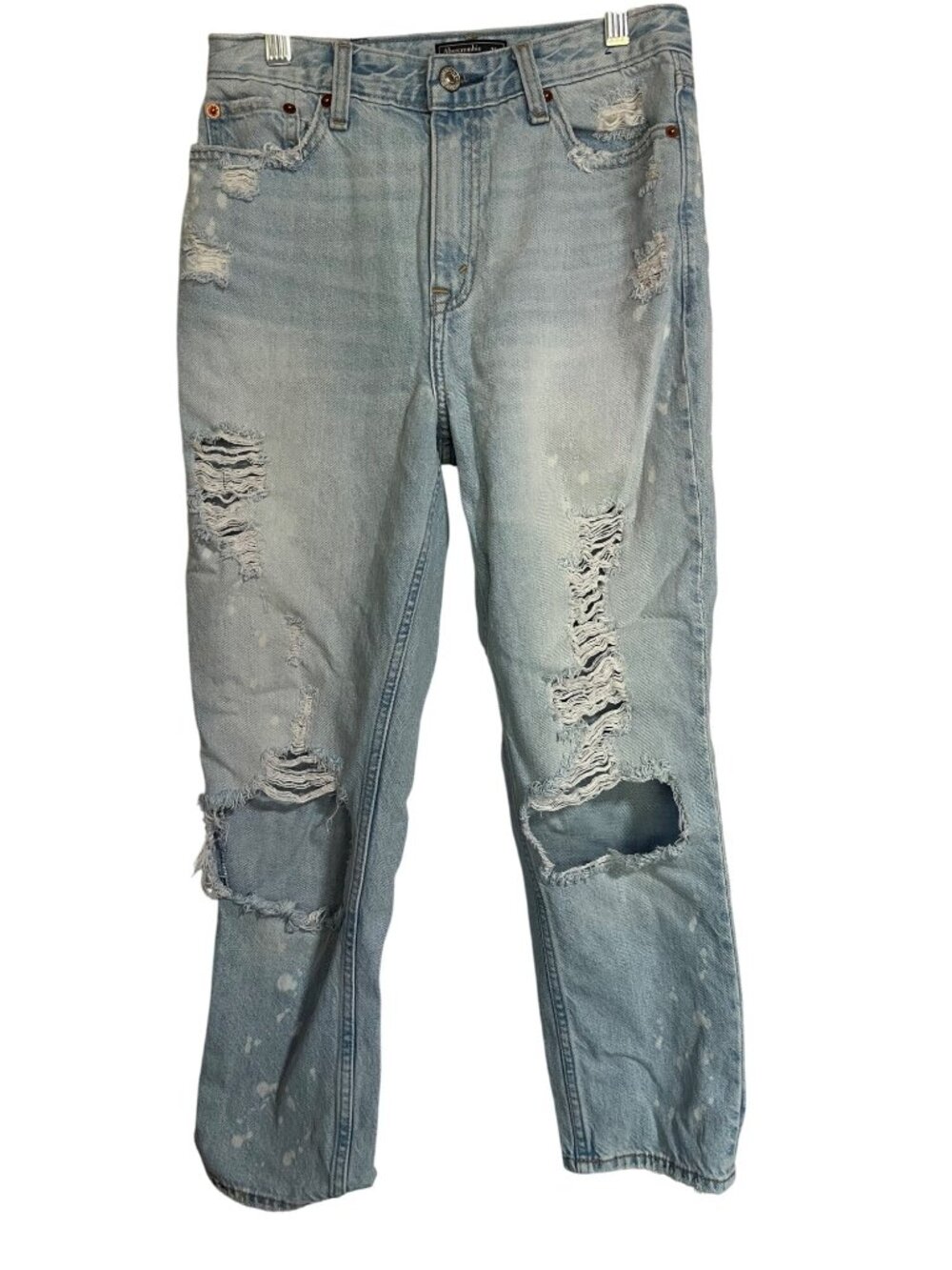 Abercrombie & Fitch Annie High Rise Girlfriend Jeans Womens Sz 25 0s Distressed